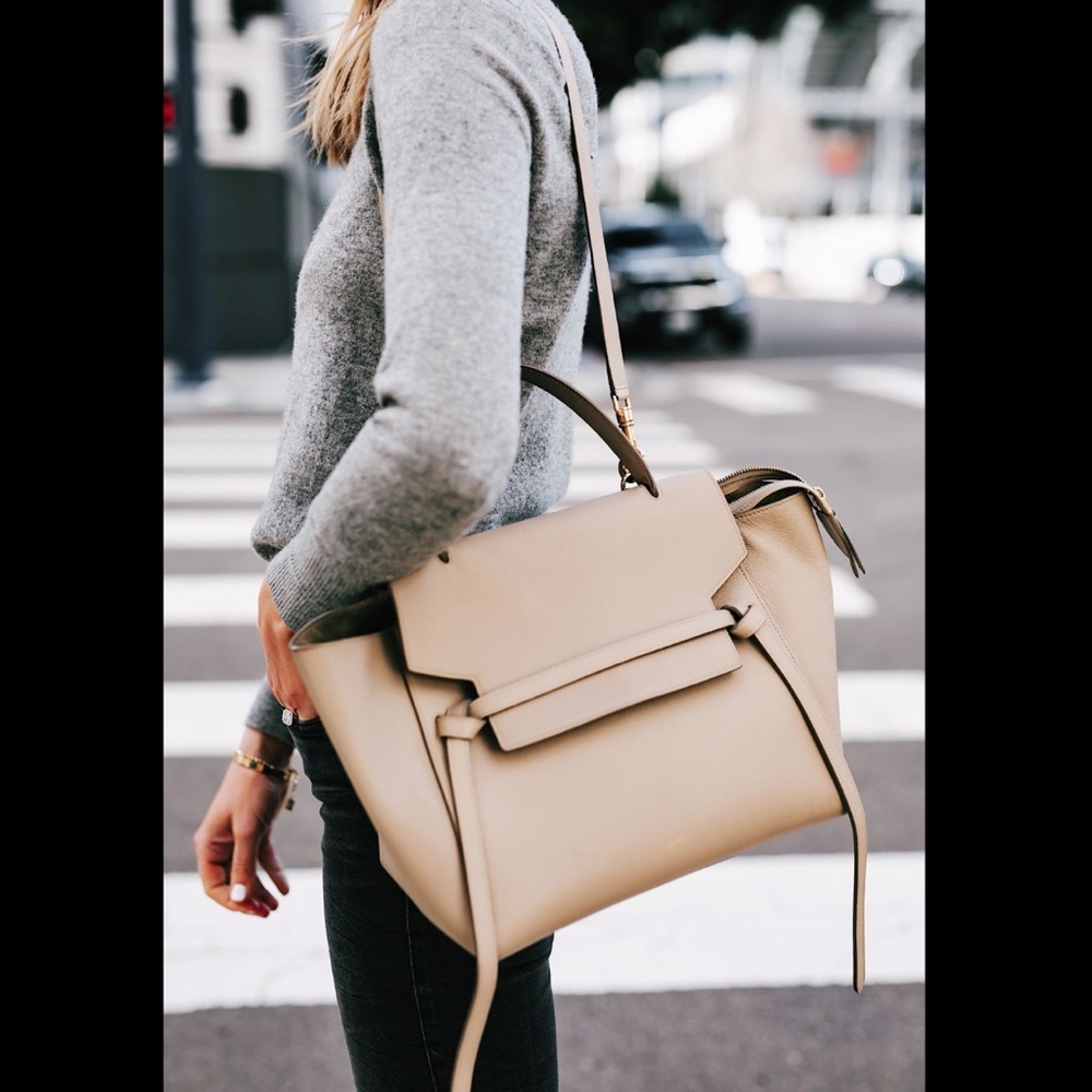 Authentic CELINE Mini Belt Bag Taupe